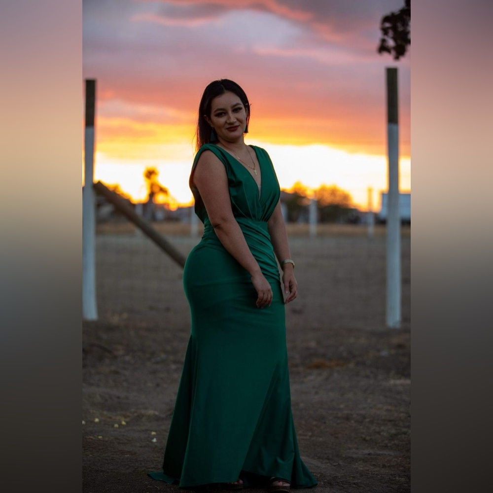 Cinderella Asymmetrical Green Dress#party #weedingdress# ball gown